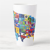 USA Karte Milchtasse (Vorderseite)