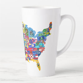 USA Karte Milchtasse