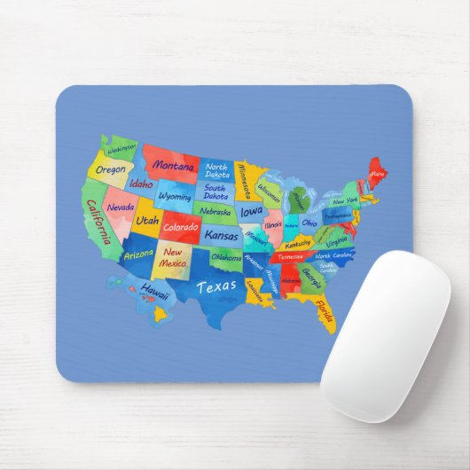 USA Karte Mousepad (Mit Mouse)