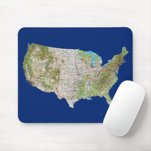 USA-Karte Mousepad (Mit Mouse)