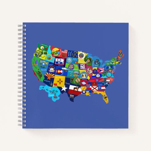 USA Karte Notizblock (Vorderseite)