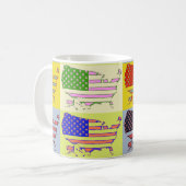 USA-Karte - Pop Kaffeetasse (Vorderseite Links)