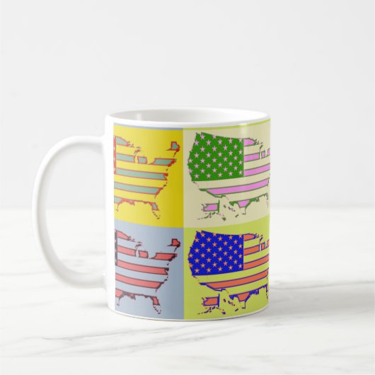 USA-Karte - Pop Kaffeetasse (Links)