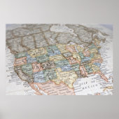 USA Karte Poster (Vorne)