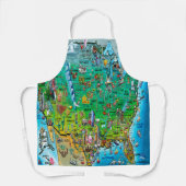 USA Karte Schürze (Vorderseite)