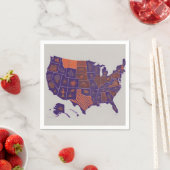 USA Karte Serviette (Beispiel)
