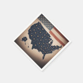 USA Karte Serviette (Ecke)