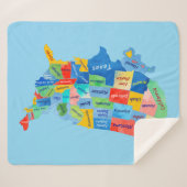 USA Karte Sherpadecke (Vorderseite (Horizontal))