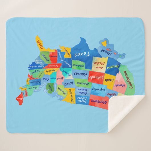 USA Karte Sherpadecke (Vorderseite (Horizontal))