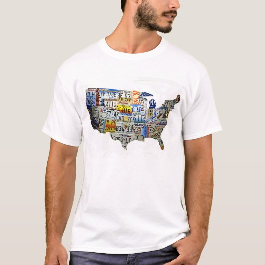 USA-Karte T-Shirt (Vorderseite)