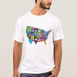 USA Karte T-Shirt