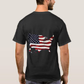 USA KARTE UND FLAGGE T-Shirt (Rückseite)