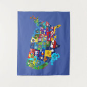 USA Karte Wandteppich (Vorderseite)