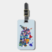 USA-Karten-Staat kennzeichnet Gepäckanhänger (Vorderseite vertikal)