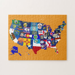 USA-Karten-Staat kennzeichnet Mosaik Puzzle