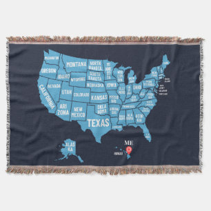 USA Kartenadresskennzeichen Decke