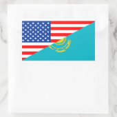 usa Kasachstan Land Halbfahne America Symbol Rechteckiger Aufkleber (Tasche)