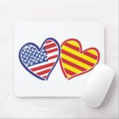USA Katalonien Liebe Hearts Mousepad (Mit Mouse)