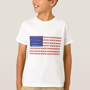 USA Katzenflagge 4. Juli rot-blau patriotisch T-Shirt