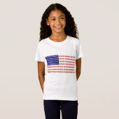USA Katzenflagge 4. Juli rot-blau patriotisch T-Shirt (Vorne ganz)