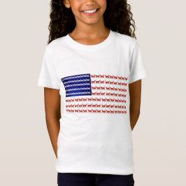 USA Katzenflagge 4. Juli rot-blau patriotisch T-Shirt
