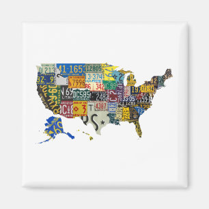 USA-Kennzeichen - alle Bundesstaaten Magnet