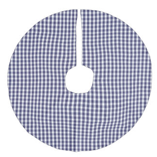 USA kennzeichnen den blauen und weißen überprüften Leinenimitat Weihnachtsbaumdecke