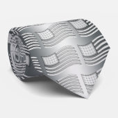 USA kennzeichnen mit silbernem Metalleffekt Krawatte (Gerollt)