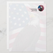 USA kennzeichnen mit Weißkopfseeadler Briefbogen (Vorne/Hinten)