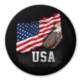 USA kennzeichnen mit Weißkopfseeadler Juli 4. Keramikknauf