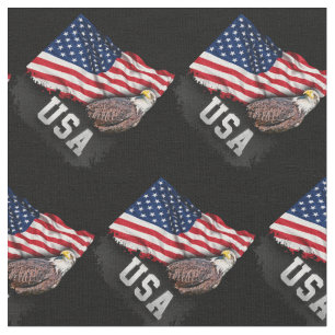 USA kennzeichnen mit Weißkopfseeadler Juli 4. Stoff