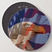 USA kennzeichnen mit Weißkopfseeadler-Knopf Button (Vorne & Hinten)