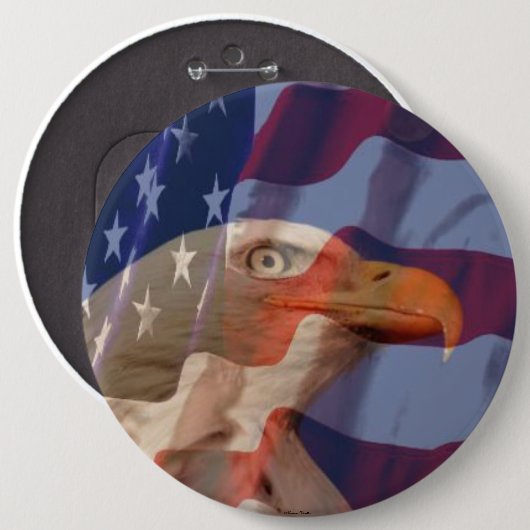 USA kennzeichnen mit Weißkopfseeadler-Knopf Button (Vorne & Hinten)