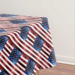 USA kennzeichnen rotes und blaues Tischdecke