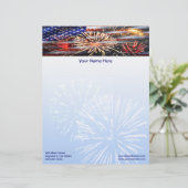 USA kennzeichnen und Feuerwerke Briefkopf (Stehend Vorderseite)