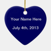 USA kennzeichnen und Feuerwerke Keramikornament (Hinten)