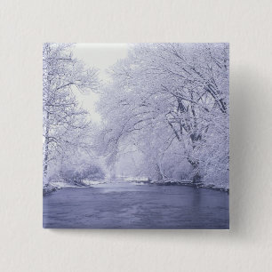 USA, Kentucky, Louisville. Schnee bedeckt Button