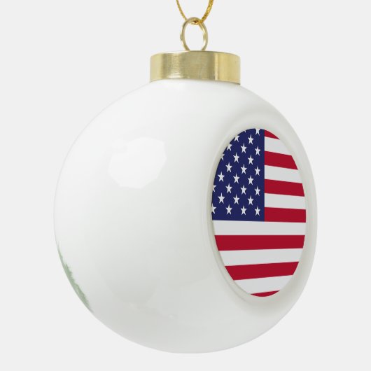 USA KERAMIK Kugel-Ornament (Links)