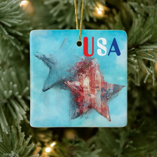 USA Keramik-Ornament Keramikornament (Baum)