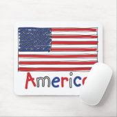 USA - KIDS-Flagge Mousepad (Mit Mouse)