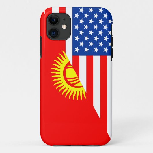 usa Kirgisistan Land Halbfahne Amerikanische Symbo Case-Mate iPhone Hülle (Rückseite)