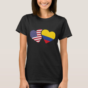 USA Kolumbien Flaggenstaat Herz Kolumbianische Lie T-Shirt