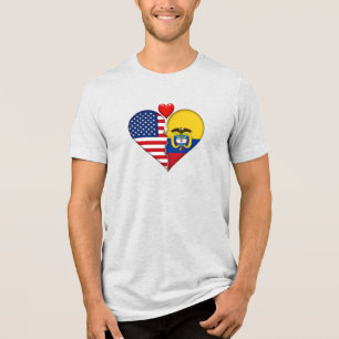 USA Kolumbien Herz Flaggen Hispanic Heritage Tri-Blend Shirt