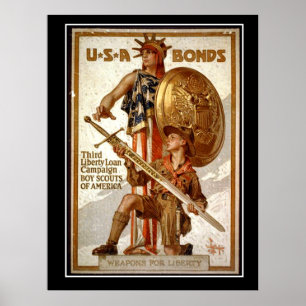 USA Kriegsanleihen Erster Weltkrieg Vintage Poster