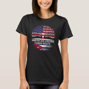USA & Kuba-Flaggen Amerikanisch angebaute kubanisc T-Shirt