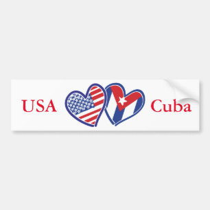 USA Kuba Liebe Hearts Autoaufkleber