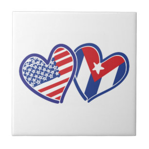 USA Kuba Liebe Hearts Fliese