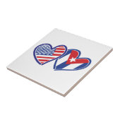 USA Kuba Liebe Hearts Fliese (Seite)