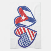 USA Kuba Liebe Hearts Handtuch (Vertikal)