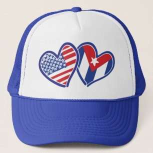 USA Kuba Liebe Hearts Truckerkappe